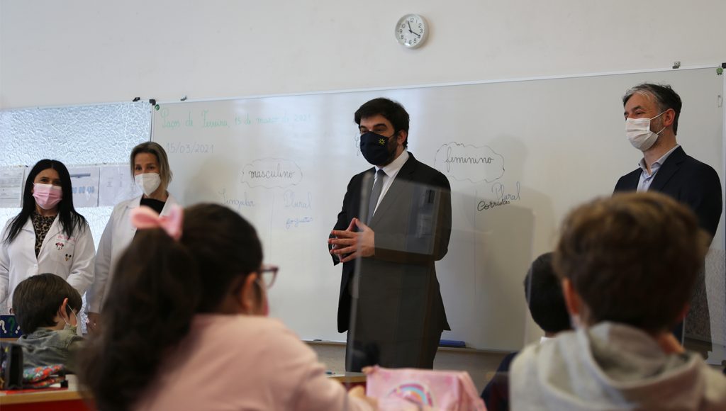 Ministro da Educação, Tiago Brandão Rodrigues, em visita ao Centro Escolar de Paços de Ferreira