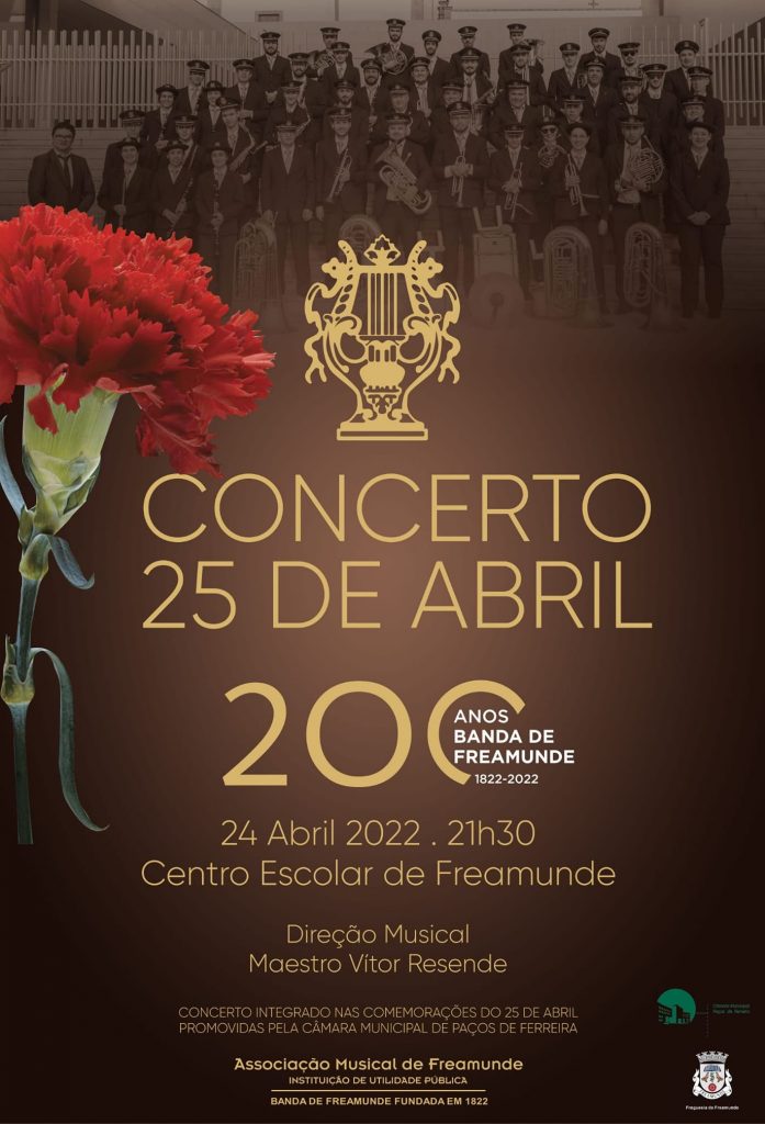 Cartaz Concerto do 25 de abril 2022