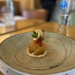 Arancini de Bacalhau com molho Tartato Cantina do IPI