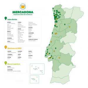Mapa Expansao Mercadona Portugal