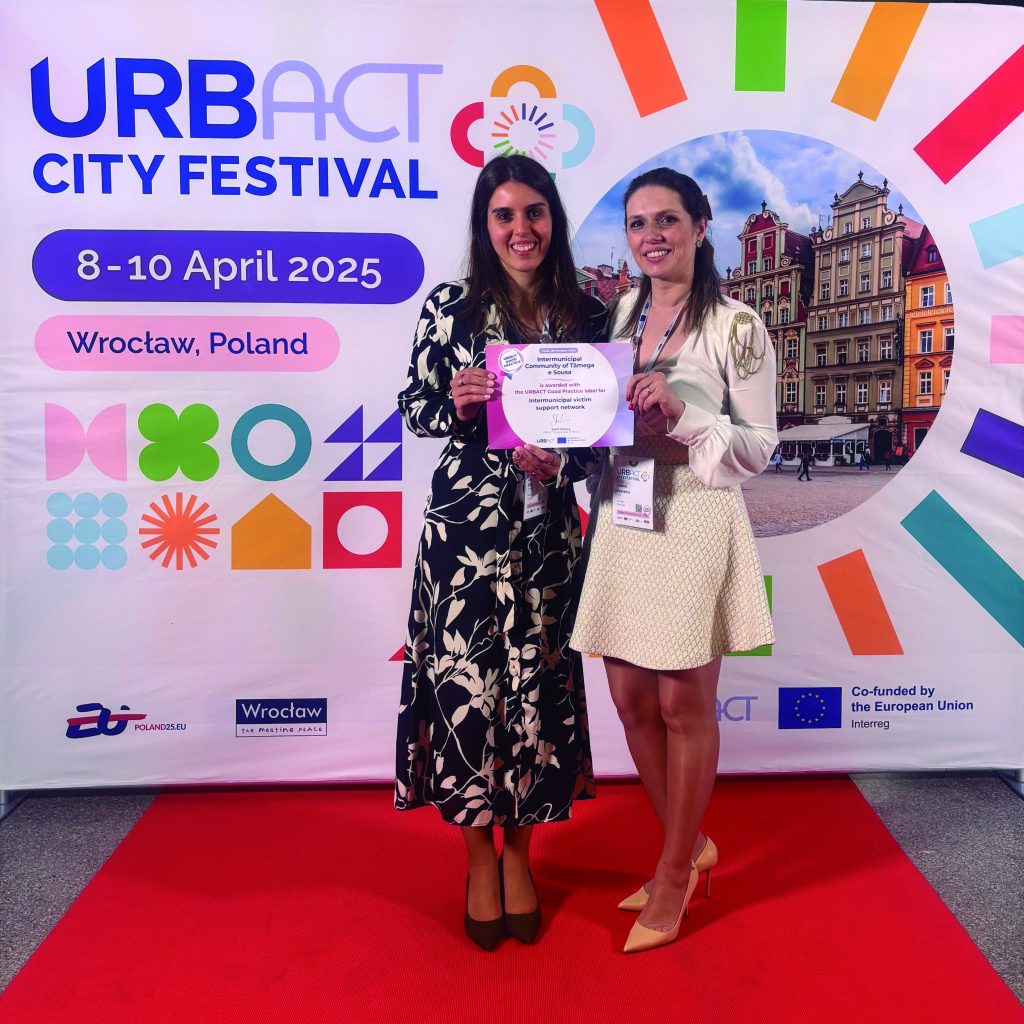 iPFR 799 ULT UNIDAS Rede Intermunicipal de Apoio a Vitima do Douro Tamega e Sousa reconhecida como Boa Pratica no URBACT City Festival 2025