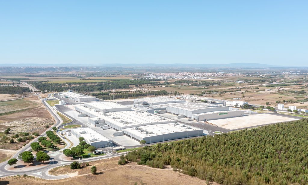 Foto aerea do Bloco Logistico da Mercadona em Almeirim