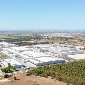 Foto aerea do Bloco Logistico da Mercadona em Almeirim