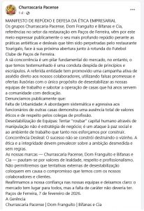 Restauração de Paços de Ferreira contra práticas "antiéticas" de Novo Concorrente 4 Frango ginal