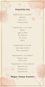 Poesia no IMEDIATO: Níger Taipa Fontes celebra o Amor e a Inquietude 4 Poema NigerTaipafontes