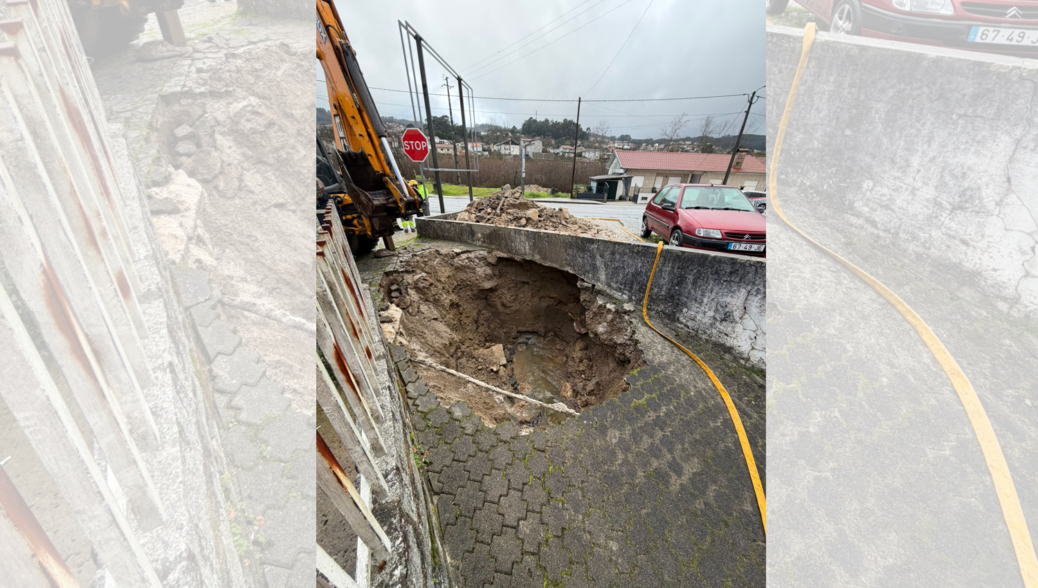 Chuvas inundaram rés-do-chão de edifício nas Termas de São Vicente 3 termas
