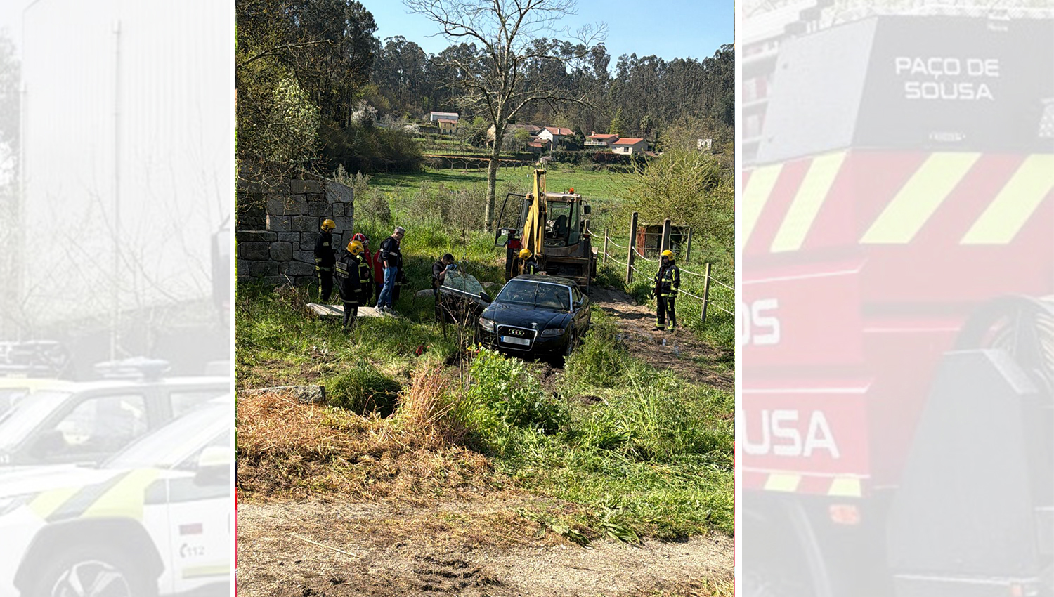 Alerta para acidente com dois mortos em Penafiel foi dado por trabalhadores 3 AcidentePAcoSousa carro