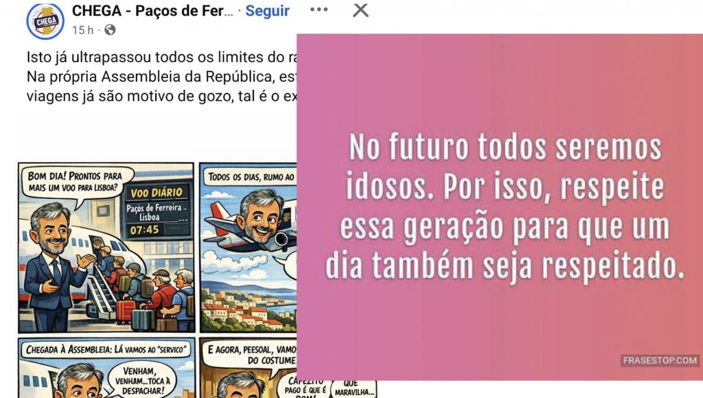 PS Paços de Ferreira acusa Chega de "cultura de ódio" contra os idosos após sátira a visitas à Assembleia 1 PS Chega