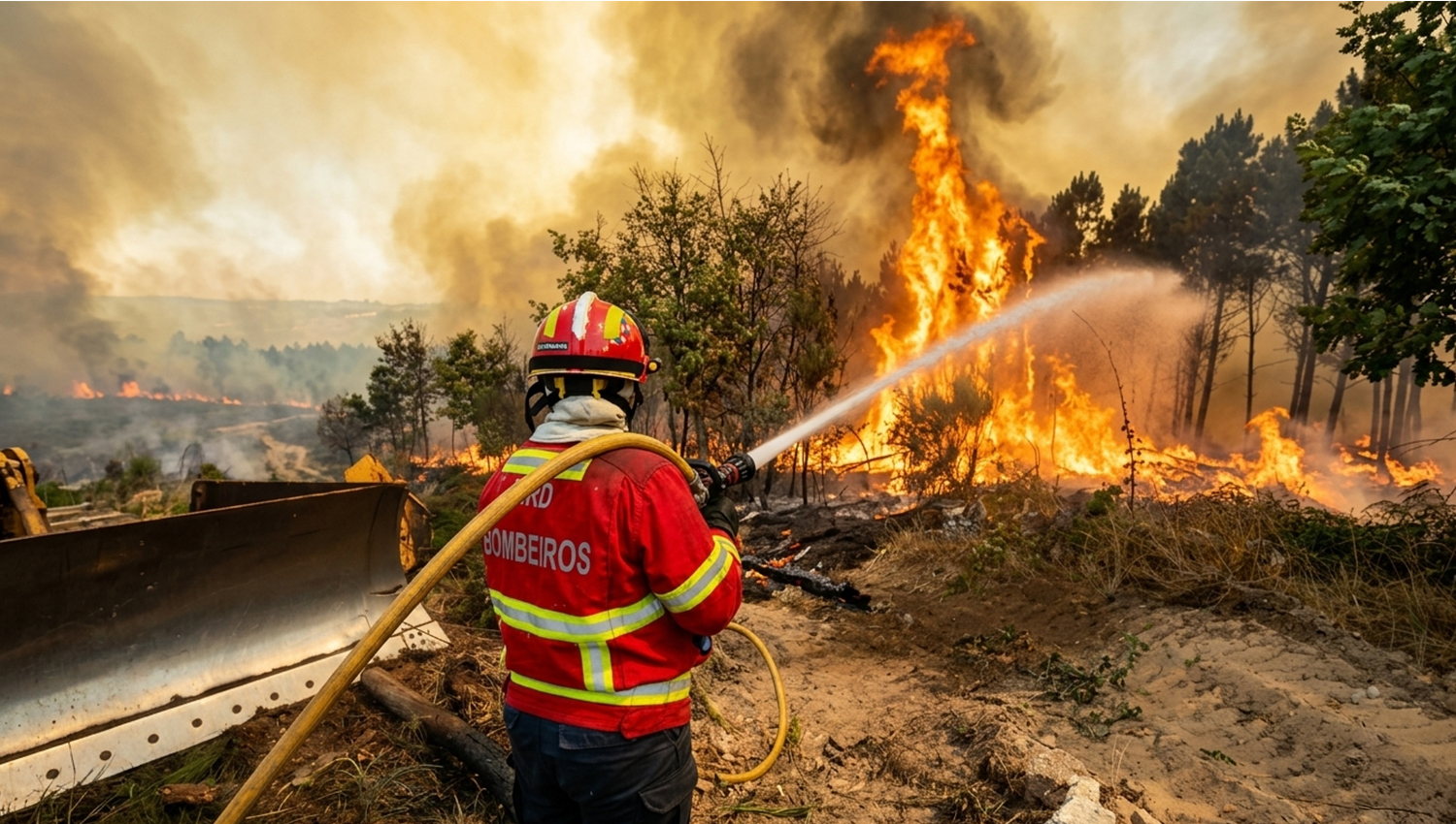 Incêndio florestal em Lordelo: Homem de 56 anos confessa crime e fica em prisão domiciliária 3 BombeirosCOPI