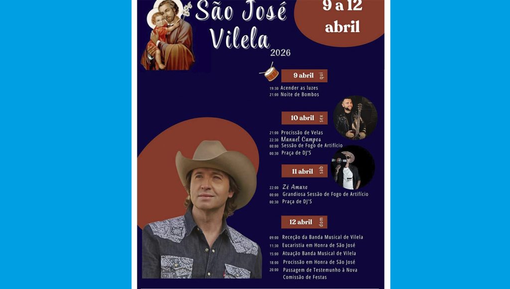 Vilela celebra Festas em Honra de São José com Zé Amaro a cabeça de cartaz 1 FestaSJoseVilela