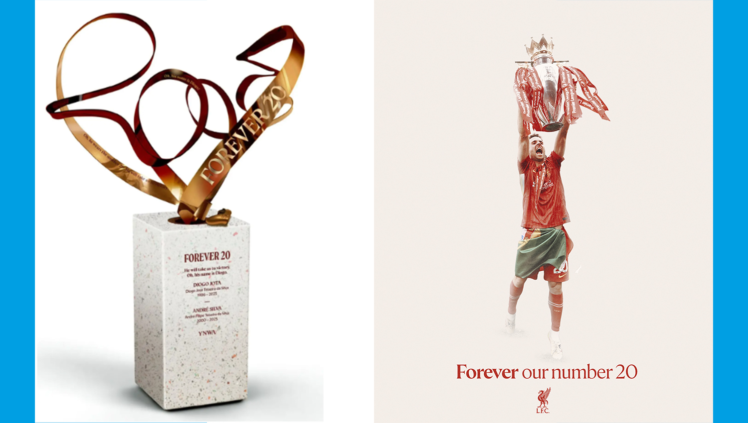 Liverpool anuncia memorial permanente "Forever 20" em homenagem a Diogo Jota e André Silva 3 DiogoJota MonumentoLiverpool