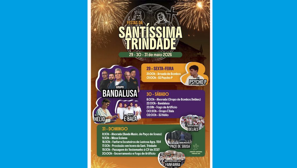 Festas da Santíssima Trindade 2026 prometem três dias de intensa animação musical e religiosa 1 SantissimaTrindade