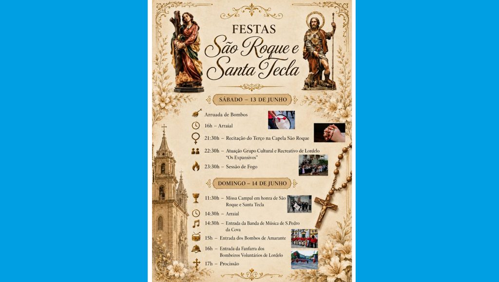 Lordelo em festa: Cidade apresenta agenda repleta de eventos culturais, religiosos e institucionais 1 LordeloSantaTecla