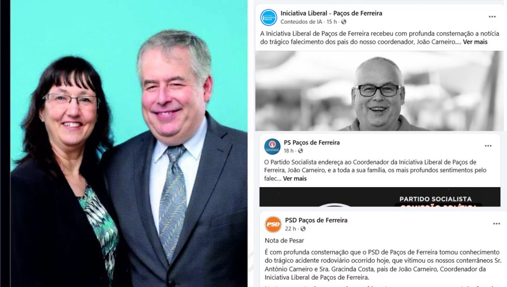 Morte trágica dos pais do coordenador da Iniciativa Liberal gera onda de consternação; conhecidos pormenores das cerimónias fúnebres 1 FuneraisCarvalhosa1